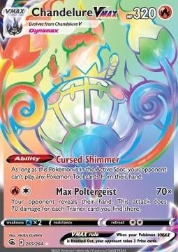 CHANDELURE VMAX 265/264 - FUSION STRIKE, Ophalen of Verzenden, Nieuw, Losse kaart, Foil