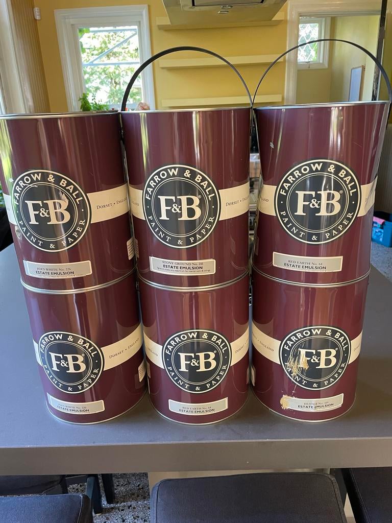 Farrow & Ball verf - Nieuw en ongeopend, diverse kleuren, Doe-het-zelf en Verbouw, Ophalen, Overige kleuren, Nieuw, Verf