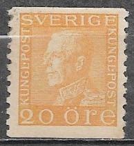 ZWEDEN 20 Ø zegel Koning Gustav V 1925, Postzegels en Munten, Postzegels | Europa | Scandinavië, Verzenden, Zweden, Postfris