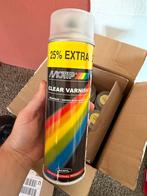 Motip Clear Varnish Spuitbus 6x - Alles in één koop!, Overige kleuren, Nieuw, Ophalen of Verzenden, Lak