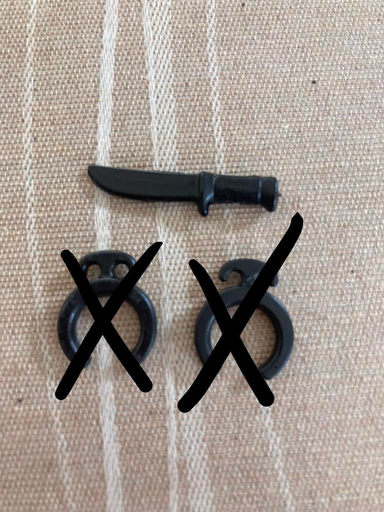 Playmobil zwart mes., Ophalen of Verzenden