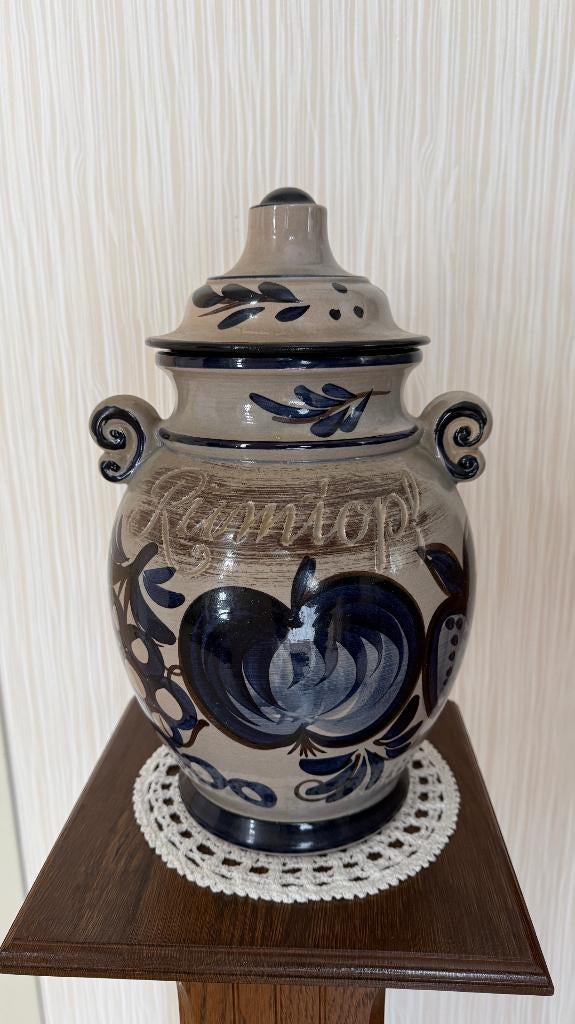 Grote West Germany Rumtopf/voorraadpot-35 cm-handbeschilderd, Ophalen