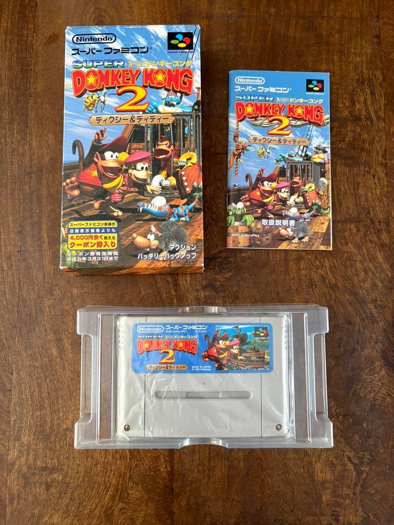 Super Donkey Kong Country 2 SNES Super Nintendo SFC CIB NTSC, Avontuur en Actie, 1 speler, Ophalen of Verzenden, Zo goed als nieuw