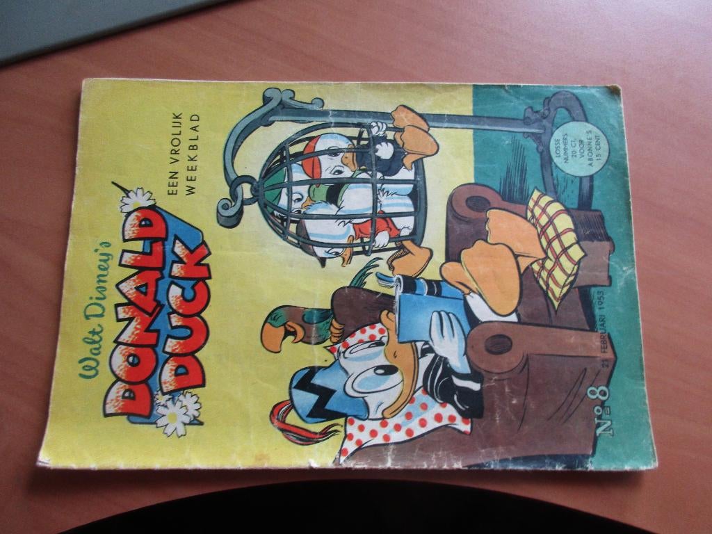 Donald Duck 1953 nummer 8 niet ingeb geweest en goed, Boeken, Europa, Ophalen of Verzenden, Gelezen, Eén comic