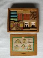 antiek houten blokjes doosje in bijna nieuwstaat, Ophalen of Verzenden