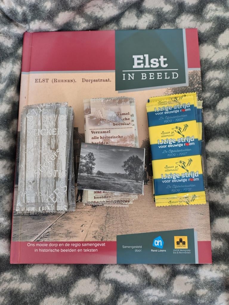 Boek "Elst in beeld" met diverse spaaractie zakjes. Gratis!, Ophalen