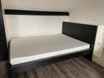 IKEA Malm bed bruin/zwart 140x200 met lichte schade, Ophalen, Gebruikt, Bruin, Tweepersoons