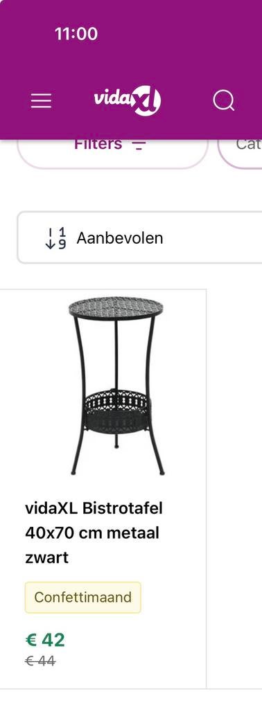 Bistrotafel VidaXl nieuw, Ophalen, Nieuw