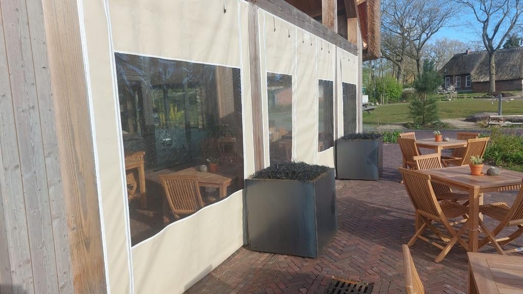 3 stuks wind en waterdichte windschermen., Caravans en Kamperen, Windschermen, Ophalen