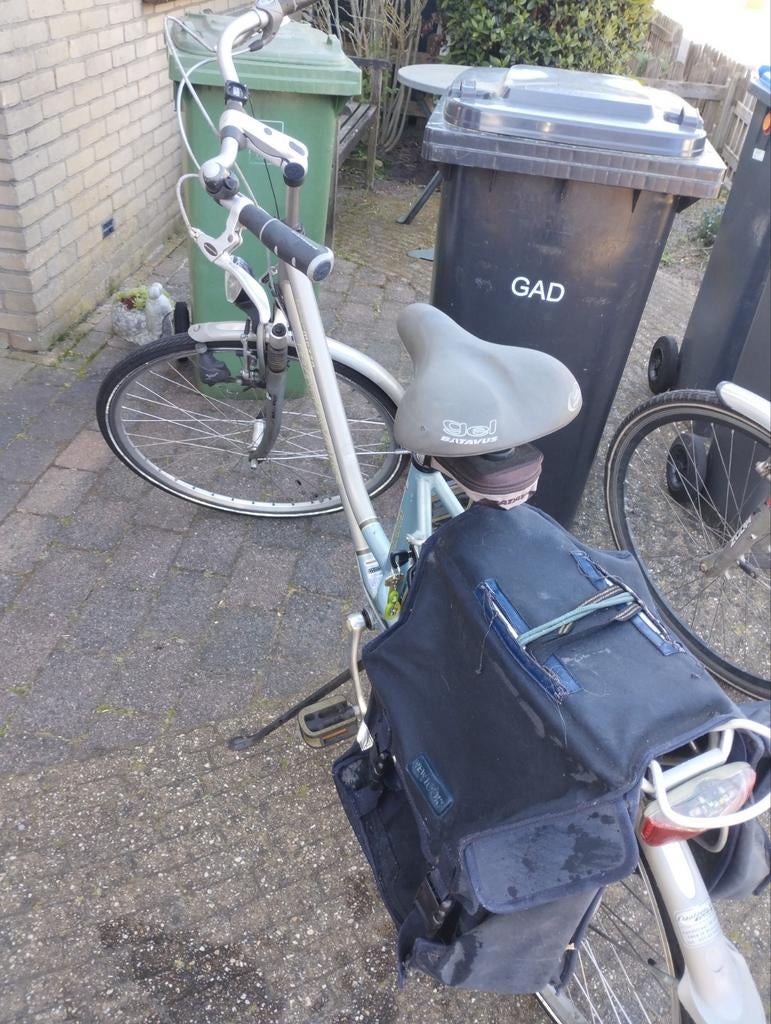 Batavus damesfiets met lage instap en fietstassen, Velgrem, Versnellingen, Ophalen, Overige merken