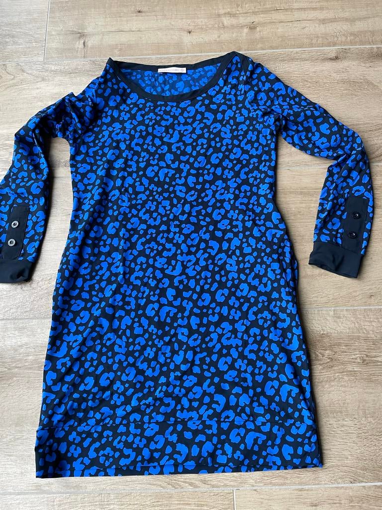 Studio Anneloes jurk kobalt blauw/zwart maat S, Blauw, Ophalen of Verzenden, Zo goed als nieuw, Maat 36 (S)