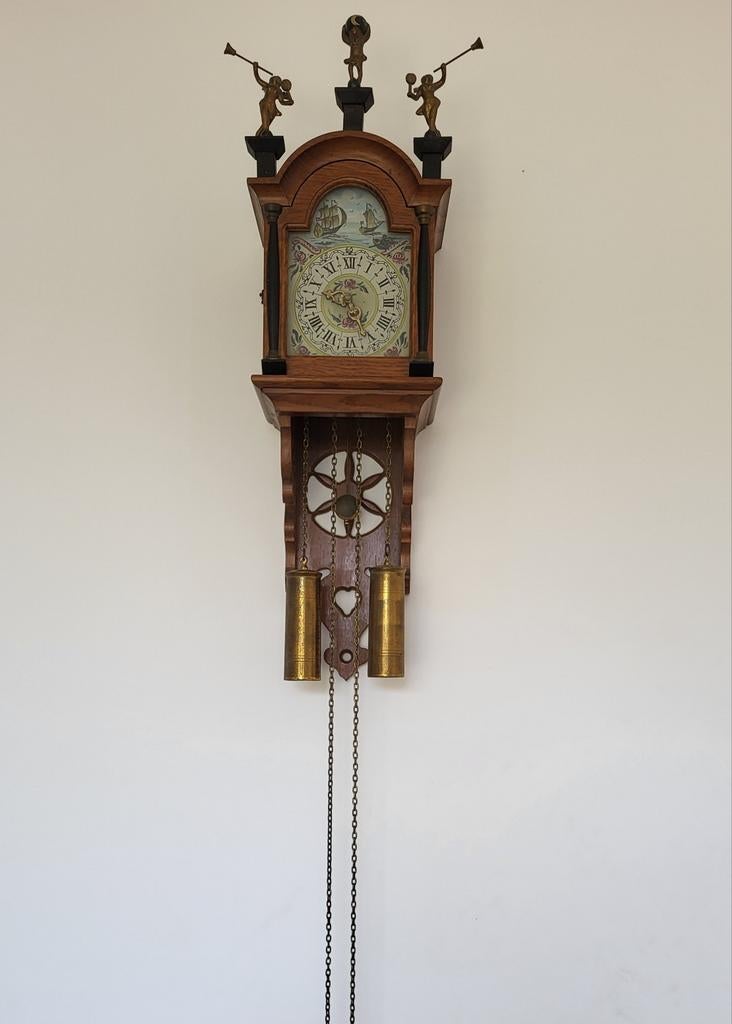 Antieke Friese Staartklok (type schippertje), Antiek en Kunst, Ophalen