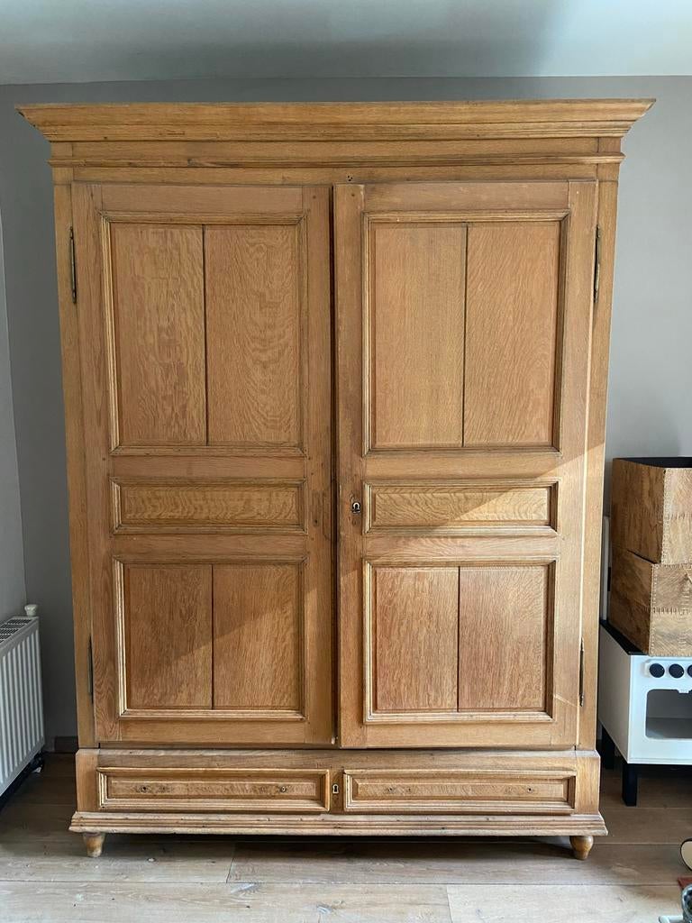MOET WEG! Oude Eiken Broodkast/Linnenkast - 226x176x60cm, Antiek en Kunst, Antiek | Meubels | Kasten, Ophalen