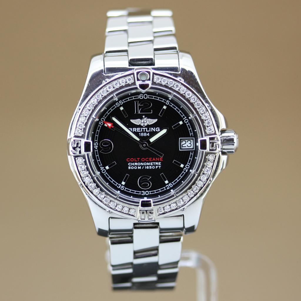 Breitling Colt Océane Ref. A77380 Diamonds, Sieraden, Tassen en Uiterlijk, Horloges | Dames, Gebruikt, Polshorloge, Overige merken