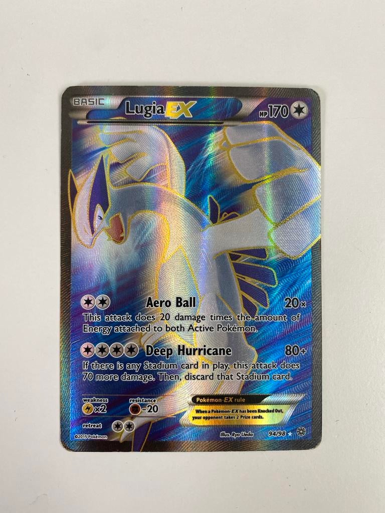 Lugia EX Full Art Pokémon Kaart (XY Breakpoint 94/98), Ophalen of Verzenden, Gebruikt, Losse kaart, Foil