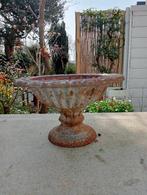 Brocante gietijzeren tuinvaas/schaal, Ophalen, Gebruikt