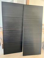 Schuifdeuren Pax kast 201x150cm zwartbruin/walnoot bruin, Ophalen, Gebruikt, 100 tot 150 cm, 200 cm of meer