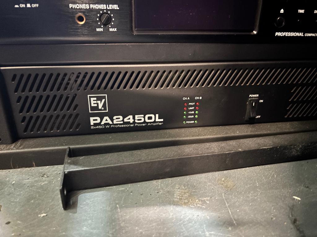 PA versterker EV 2450L, Ophalen of Verzenden, Zo goed als nieuw, Minder dan 500 watt