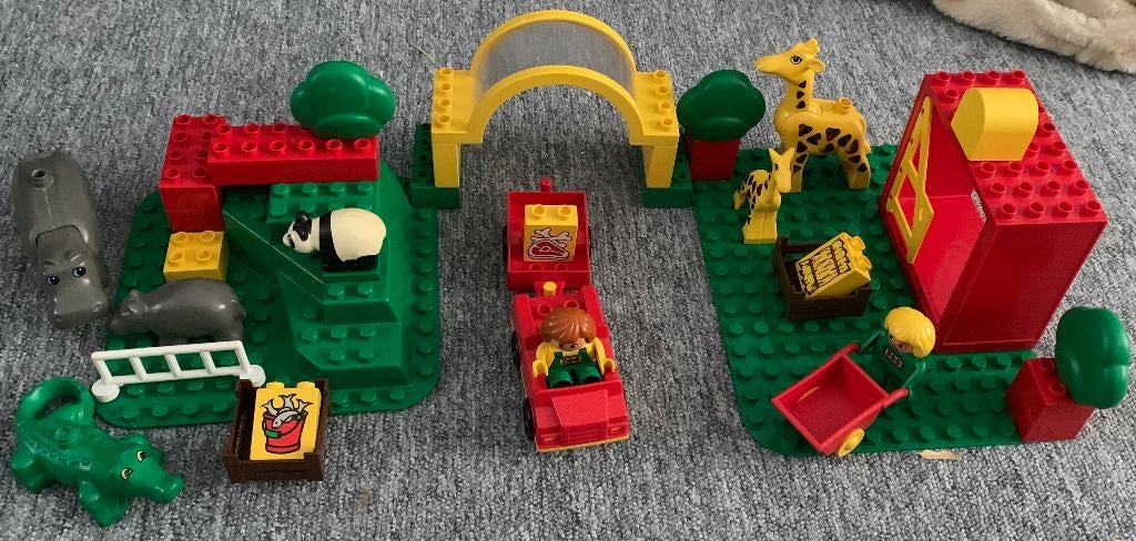 Duplo Lego dieren dierenpark dierentuin panda giraf krokodil, Ophalen of Verzenden, Gebruikt, Duplo
