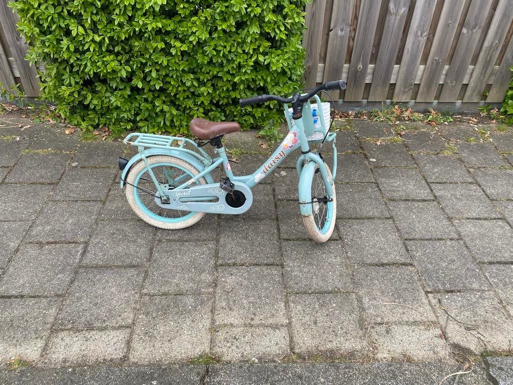 Kinderfiets Daisy meisjesfiets 16 inch turquoise, Fietsen en Brommers, Fietsen | Meisjes, Ophalen of Verzenden, Gebruikt, 16 inch