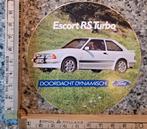 Vintage sticker Ford Escort RS TURBO doordacht dynamisch, Ophalen of Verzenden, Zo goed als nieuw, Auto of Motor