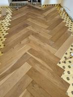 Visgraat lamelparket - ca. 35m2, Gebruikt, Bruin, 25 tot 50 m², Visgraat