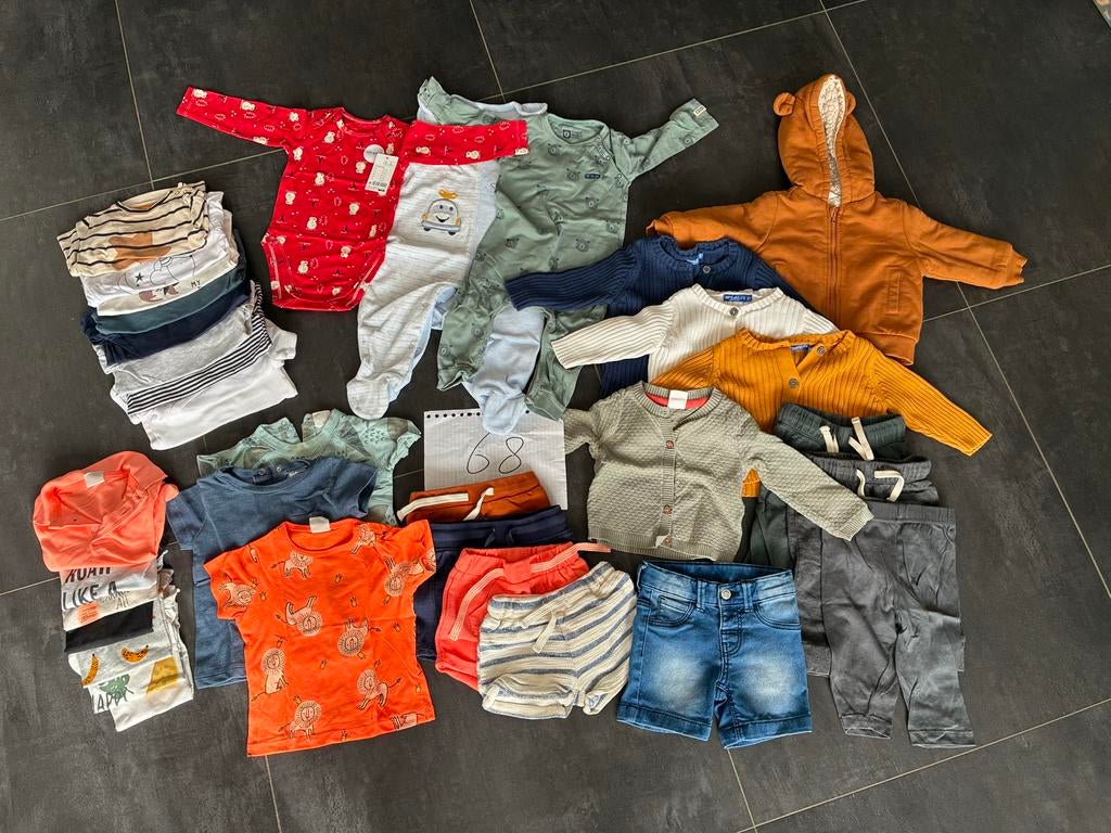 Jongens kledingset maat 68 - incl. Koningsdagshirt, Kinderen en Baby's, Babykleding | Maat 68, Ophalen of Verzenden, Gebruikt