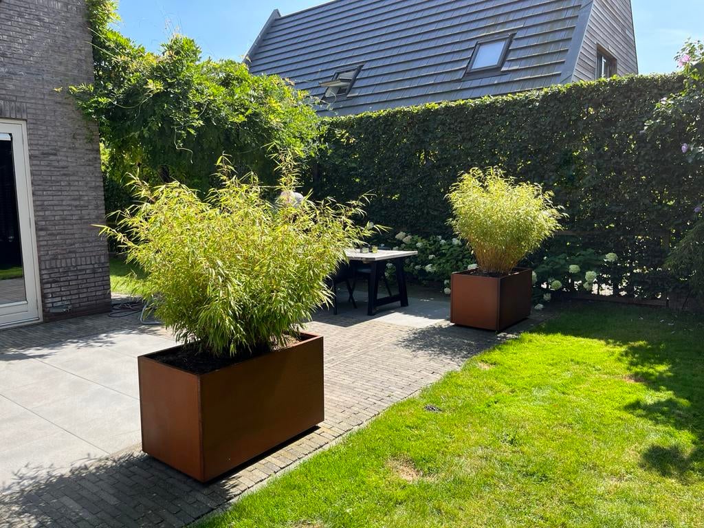 Grote plantenbakken cortenstaal, Ophalen of Verzenden, Nieuw, Metaal, 60 cm of meer