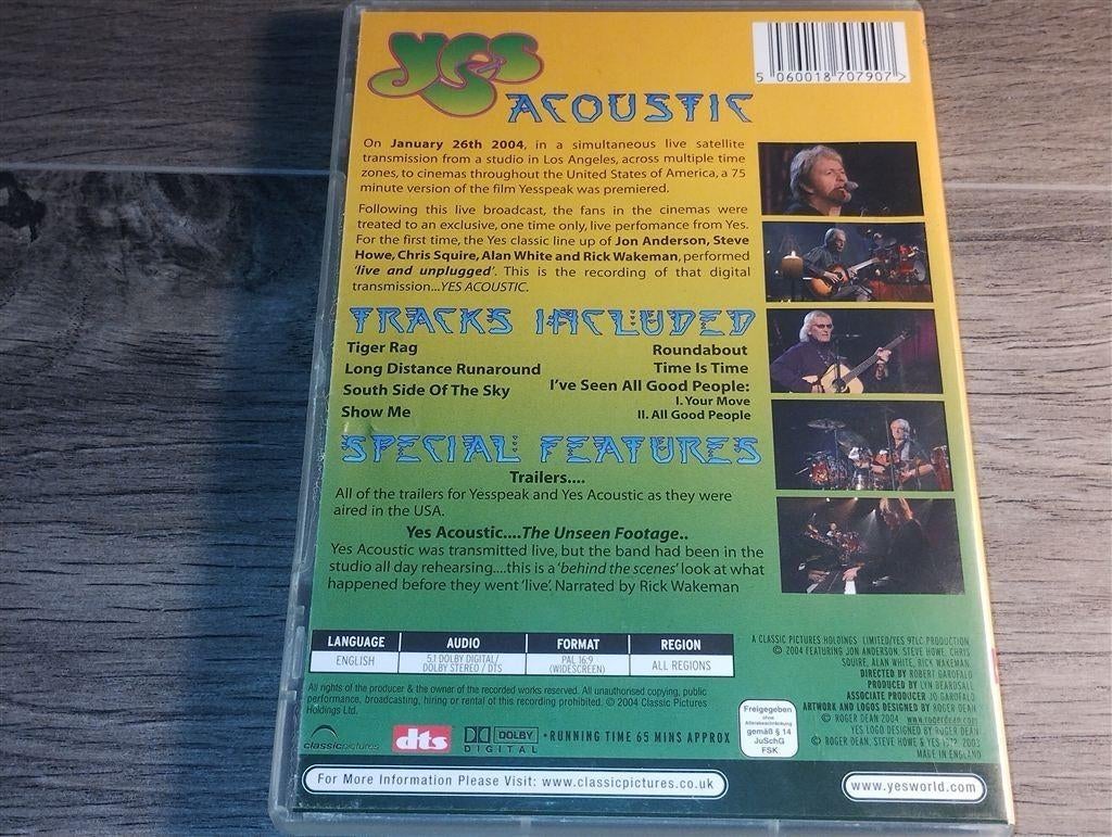 Yes - Acoustic [Guaranteed No Hiss] DVD, Alle leeftijden, Ophalen of Verzenden, Zo goed als nieuw