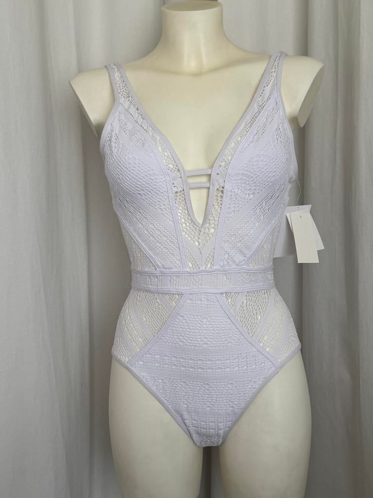 Becca Swimwear Wit Kanten Badpak - Nieuw met labels, Kleding | Dames, Badmode en Zwemkleding, Ophalen of Verzenden, Nieuw, Wit
