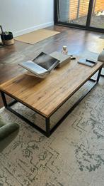 Hout metalen salontafel, Huis en Inrichting, Tafels | Salontafels, Ophalen, 50 tot 100 cm, 100 tot 150 cm, Zo goed als nieuw
