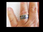Bijzonder Mexicaanse Design Zilveren Ring met Abalon Schelp!, Sieraden, Tassen en Uiterlijk, Antieke sieraden, Zilver, Ring, Verzenden