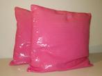 Roze H&M Home kussenhoezen 40 x 40 cm, Ophalen of Verzenden, Gebruikt, Kleed of Kussen