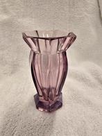 Vintage vaas aubergine paars Copier vazen rookglas grijs, Ophalen