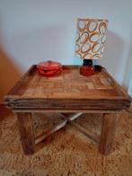 Salontafel bijzettafel sloophout, Gebruikt, 50 tot 100 cm, Vierkant, Minder dan 50 cm