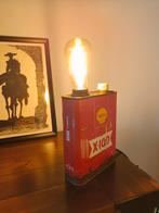 Unieke vintage Shell olieblik lamp – industriële eyecatcher., Huis en Inrichting, Lampen | Tafellampen, Ophalen of Verzenden, Zo goed als nieuw