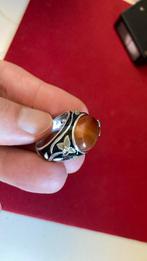 Prachtige 925 zilver ring emaille met fraaie steen 19,5 mm, Gebruikt, 19 tot 20, Ophalen of Verzenden, Dame