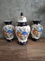 Flora Gouda Plateel vazen set van 3, Antiek en Kunst, Antiek | Vazen, Ophalen