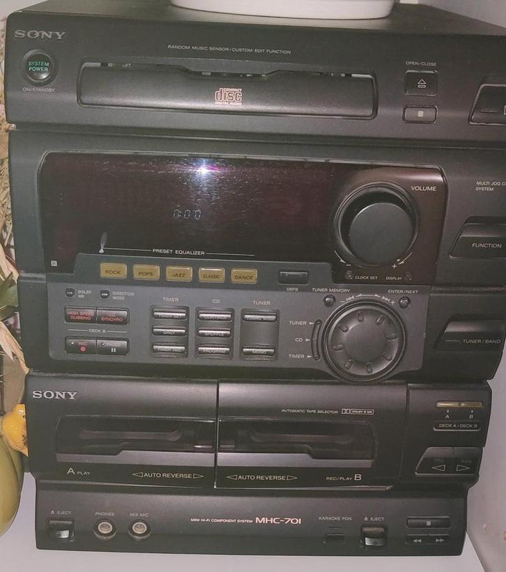 Sony MHC-701 Mini Hi-Fi Systeem, Audio, Tv en Foto, Stereo-sets, Gebruikt, Cassettedeck, Cd-speler, Tuner of Radio, Sony, Losse componenten