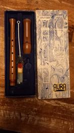 Houten blokfluit van Aura, sopraan, in mooi doosje, Muziek en Instrumenten, Ophalen, Sopraan of Sopranino