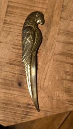 Messing papegaai brievenopener deur wand decoratie brons mes, Ophalen of Verzenden
