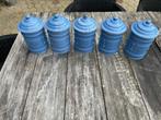 Vintage Franse Emaille Voorraadpotten Set, Ophalen of Verzenden