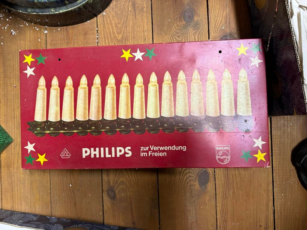 Vintage Philips Kerstverlichting - Sfeervolle Kerstlampjes, Ophalen, Gebruikt