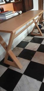 Design academy tafel Strijp-S prachtig stuk, eikenhout, 25 tot 50 cm, Rond, Eikenhout, Zo goed als nieuw