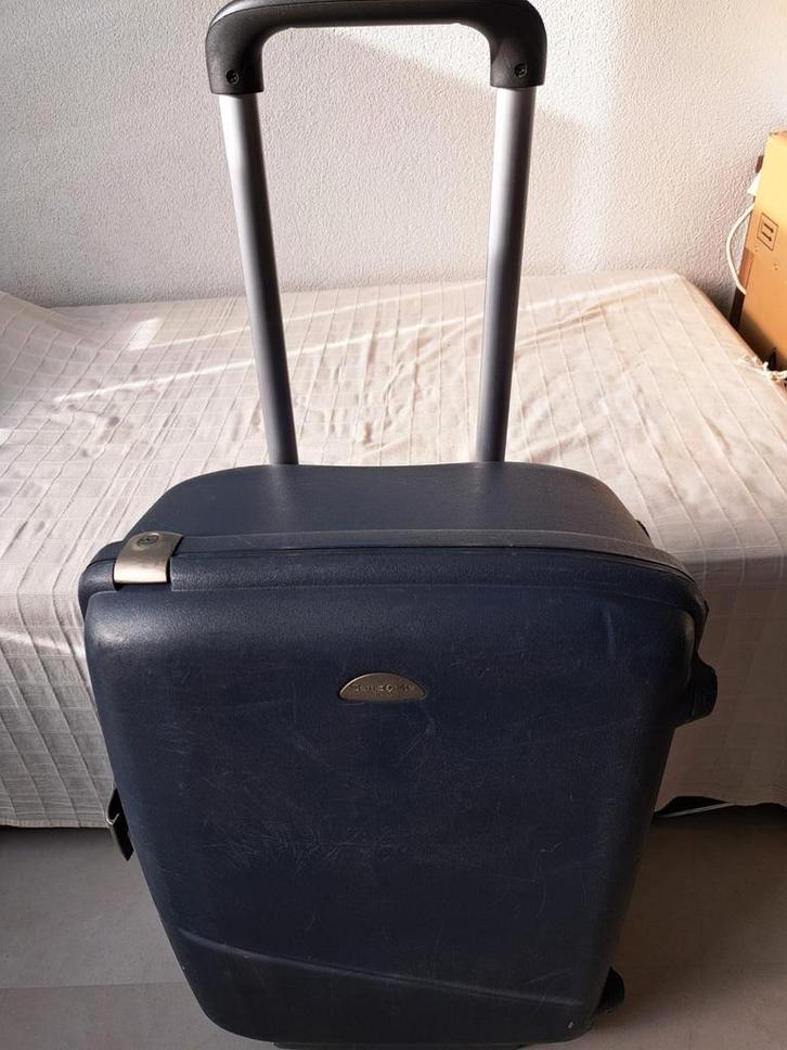 Samsonite blauwe koffer - Gebruikt, Goede Staat, Sieraden, Tassen en Uiterlijk, Koffers, Gebruikt, Hard kunststof, 60 tot 70 cm