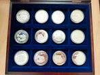 Zilveren munten Serie Somalische Olifant Incl Luxe Caseete, Ophalen of Verzenden, Zilver