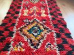 Handgeknoopt vintage tapijt - Boucherouite loper-295 x 85 cm, Info@bababoho.com, Crème, 200 cm of meer, Zo goed als nieuw