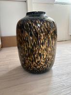 Vaas Artic L gold cheetah Ø32,5 x H45 cm, Huis en Inrichting, Woonaccessoires | Vazen, Ophalen, Zwart, Nieuw, Glas