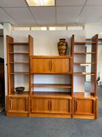 Vintage XL modulair wandsysteem, Silkenborg Møbelfarik ‘80, Huis en Inrichting, 250 tot 300 cm, 200 cm of meer, Teakhout, Ophalen of Verzenden