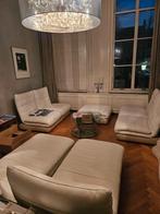 Witte Leren Bank Set, Ophalen, Overige maten, Rechte bank, Minder dan 150 cm